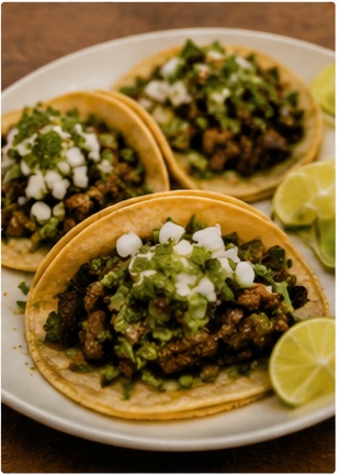 Fresh tacos served in Laguna Beach