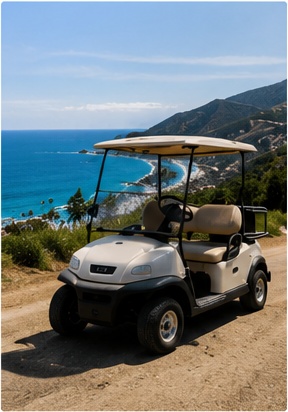 Golf cart tour on Catalina Island